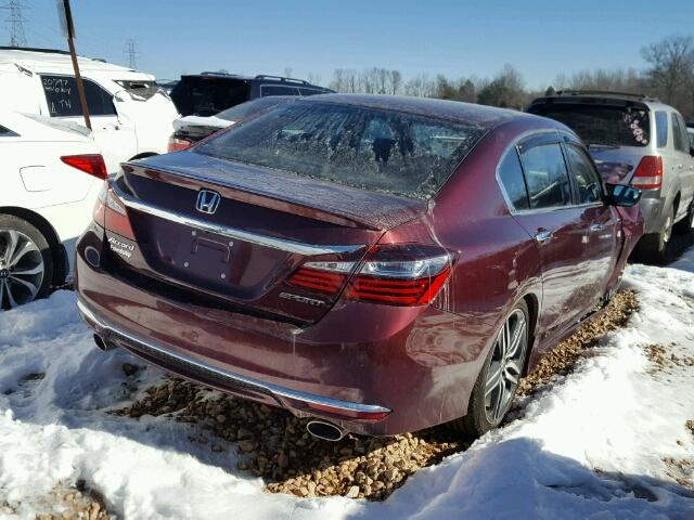 1HGCR2F53HA113563 - 2017 HONDA ACCORD SPO MAROON photo 4