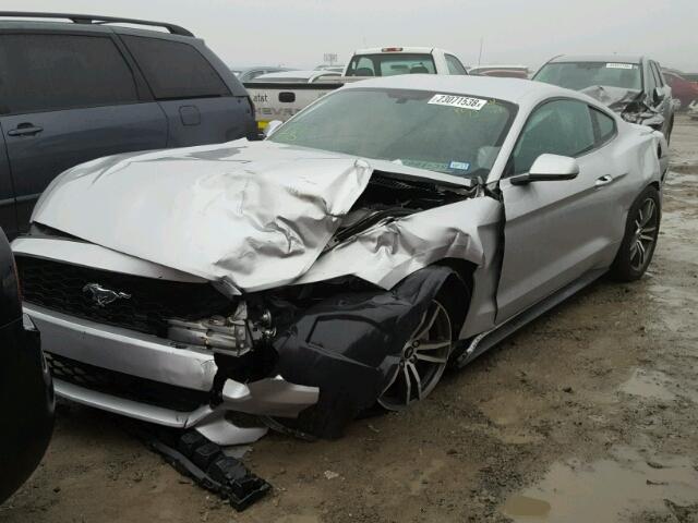 1FA6P8TH1G5202127 - 2016 FORD MUSTANG SILVER photo 2