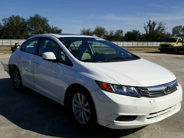 19XFB2F88CE078468 - 2012 HONDA CIVIC EX WHITE photo 1