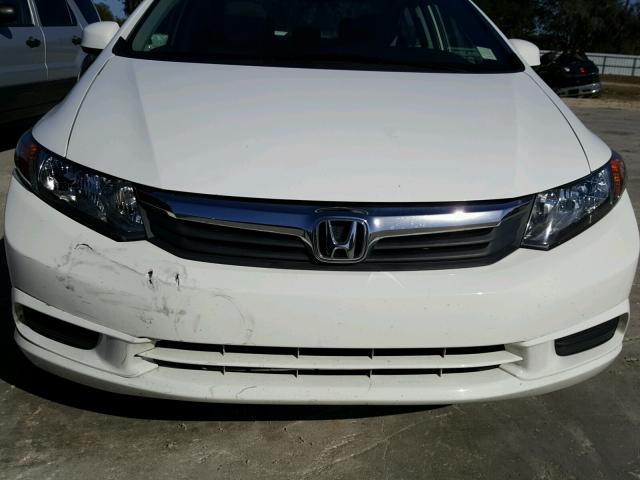 19XFB2F88CE078468 - 2012 HONDA CIVIC EX თეთრი ფოტო 9