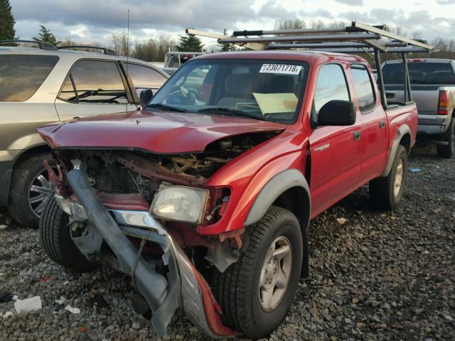 5TEHN72N01Z832901 - 2001 TOYOTA TACOMA DOU RED photo 2