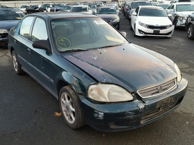 JHMEJ6623YS004072 - 2000 HONDA CIVIC DX GREEN photo 1