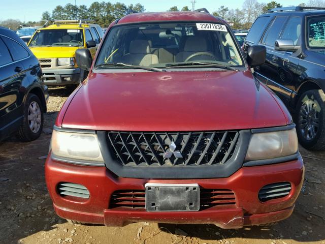 JA4LS21HX3J040165 - 2003 MITSUBISHI MONTERO SP MAROON photo 9