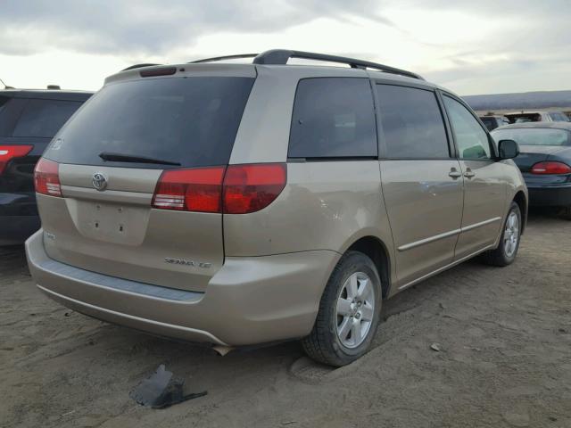 5TDZA23C64S134746 - 2004 TOYOTA SIENNA CE GOLD photo 4