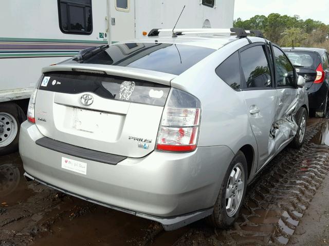 JTDKB20UX53124817 - 2005 TOYOTA PRIUS SILVER photo 4