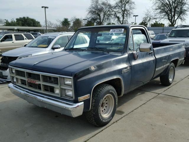 1GTDC14DXES524456 - 1984 GMC C1500 BLUE photo 2