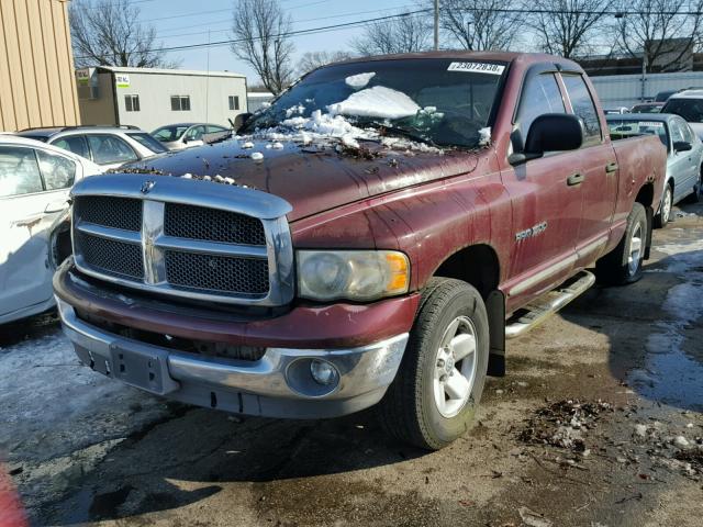 1D7HU18Z82S585973 - 2002 DODGE RAM 1500 MAROON photo 2