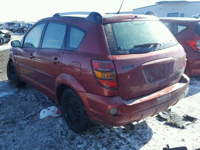 5Y2SL63805Z438508 - 2005 PONTIAC VIBE RED photo 3