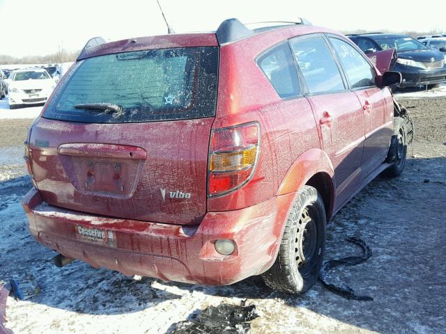 5Y2SL63805Z438508 - 2005 PONTIAC VIBE RED photo 4