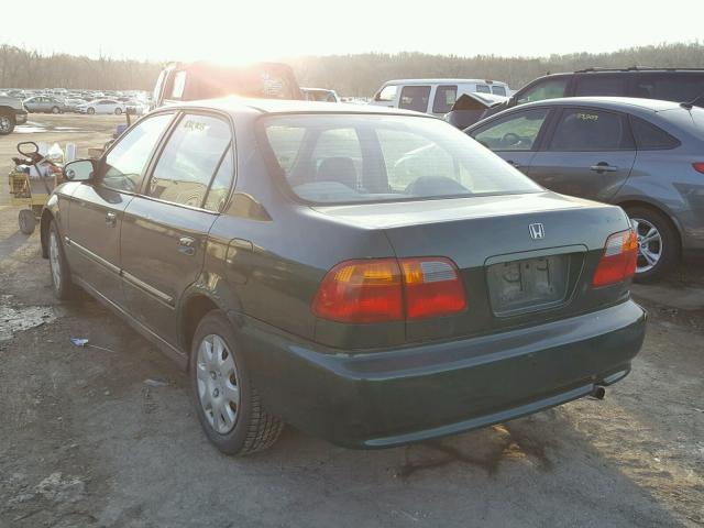 2HGEJ6615XH519588 - 1999 HONDA CIVIC BASE Yaşıl foto 3