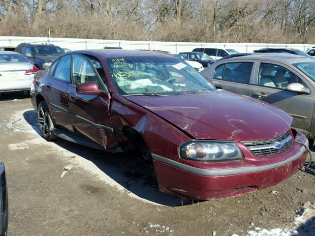 2G1WF55E619322264 - 2001 CHEVROLET IMPALA MAROON photo 1