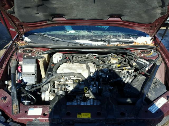 2G1WF55E619322264 - 2001 CHEVROLET IMPALA MAROON photo 7