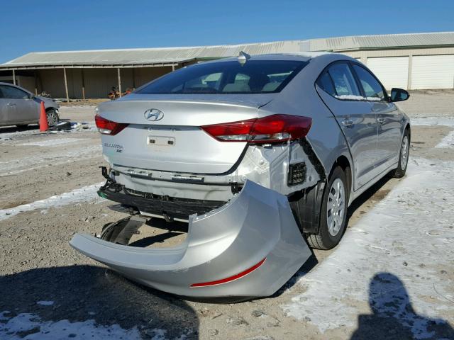 5NPD74LF2HH166412 - 2017 HYUNDAI ELANTRA SE SILVER photo 4