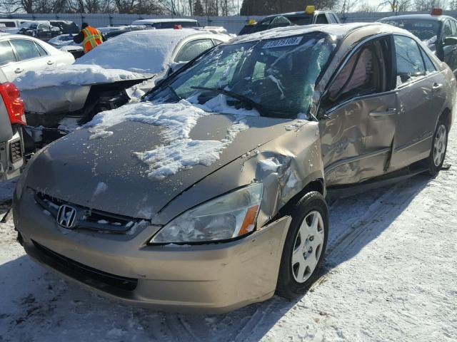 1HGCM56475A095670 - 2005 HONDA ACCORD LX BEIGE photo 2