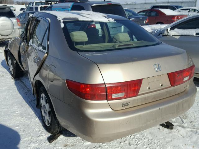 1HGCM56475A095670 - 2005 HONDA ACCORD LX BEIGE photo 3