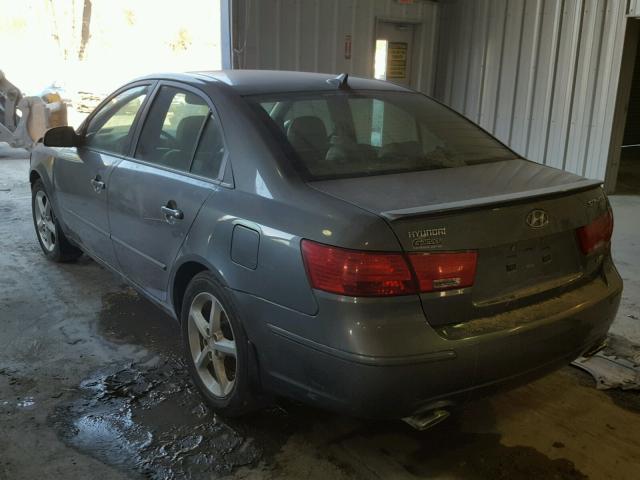 5NPEU46F79H447356 - 2009 HYUNDAI SONATA SE GRAY photo 3