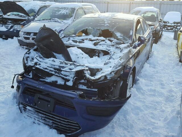 3FA6P0HR1DR287529 - 2013 FORD FUSION SE BLUE photo 2