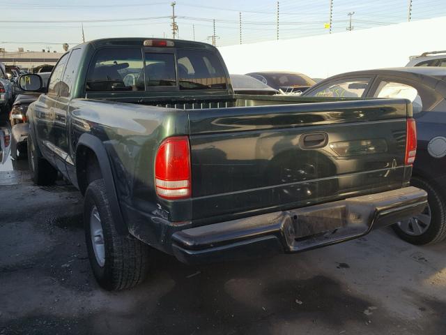 1B7GG22Y6XS275413 - 1999 DODGE DAKOTA GREEN photo 3