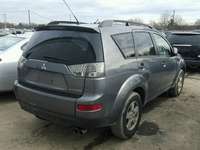 JA4MT31X67U002628 - 2007 MITSUBISHI OUTLANDER GRAY photo 4