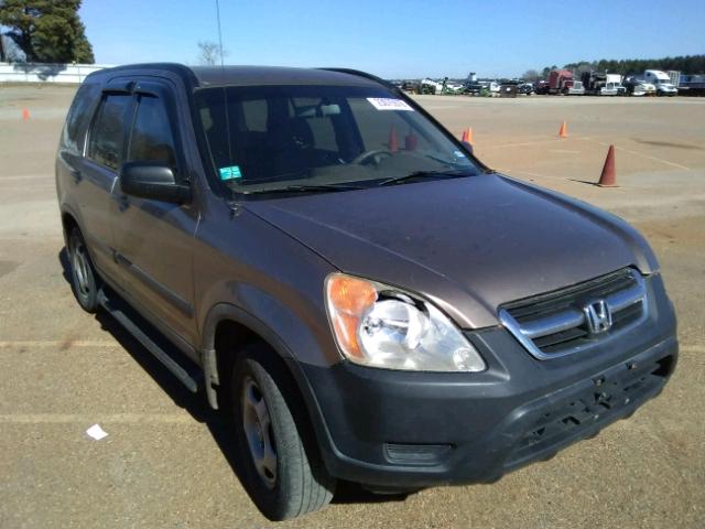 JHLRD68424C019307 - 2004 HONDA CR-V LX BROWN photo 1