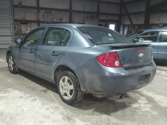 1G1AK52F557644596 - 2005 CHEVROLET COBALT BLUE photo 3