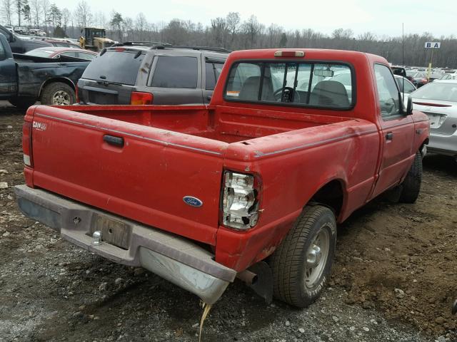 1FTCR10A4SUA73580 - 1995 FORD RANGER RED photo 4