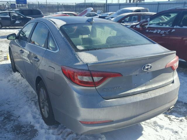 5NPE24AF9GH288513 - 2016 HYUNDAI SONATA SE GRAY photo 3