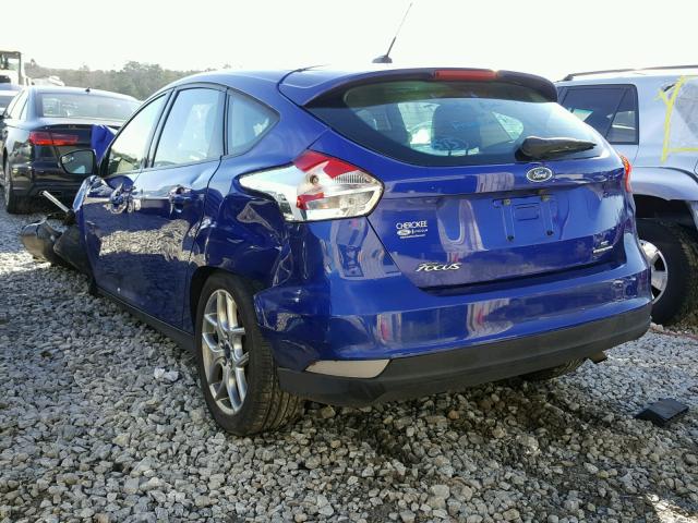 1FADP3K28FL207889 - 2015 FORD FOCUS SE BLUE photo 3