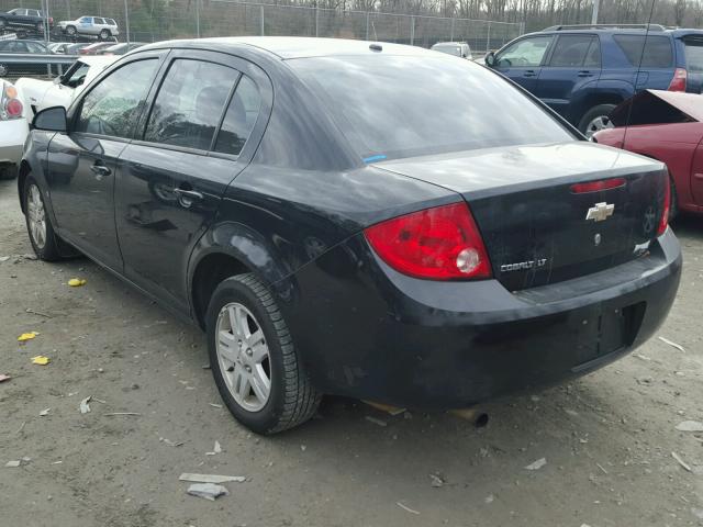 1G1AL58F987324402 - 2008 CHEVROLET COBALT LT BLACK photo 3