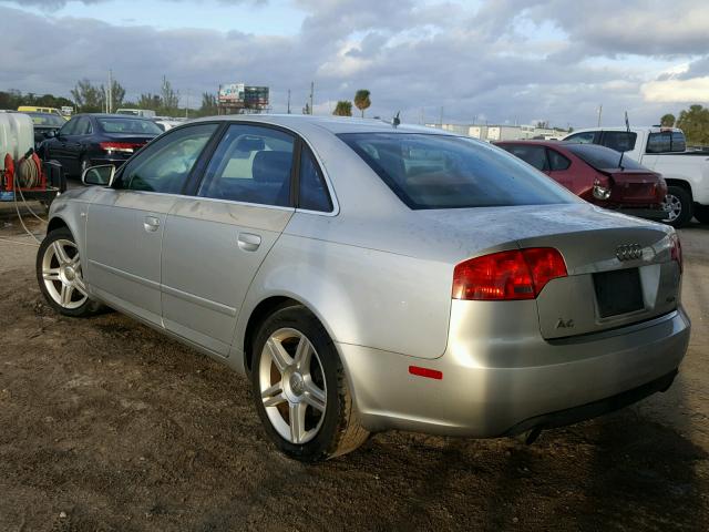 WAUAF78EX7A199751 - 2007 AUDI A4 2 SILVER photo 3