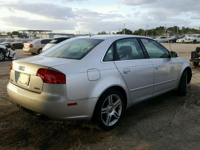 WAUAF78EX7A199751 - 2007 AUDI A4 2 SILVER photo 4