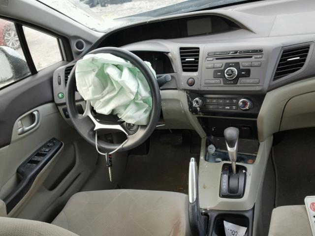 19XFB2F89CE093495 - 2012 HONDA CIVIC EX ვერცხლისფერი ფოტო 9