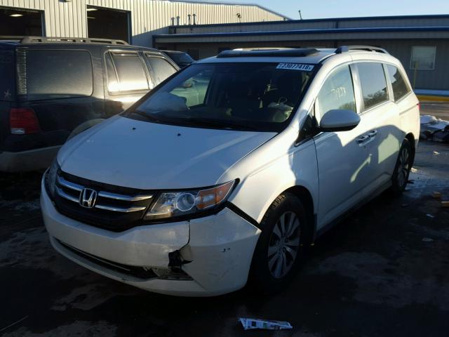 5FNRL5H66EB117109 - 2014 HONDA ODYSSEY EX WHITE photo 2