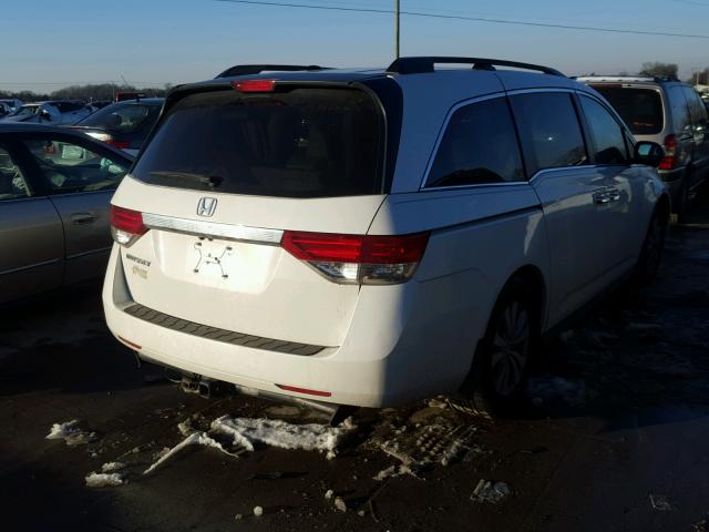 5FNRL5H66EB117109 - 2014 HONDA ODYSSEY EX WHITE photo 4