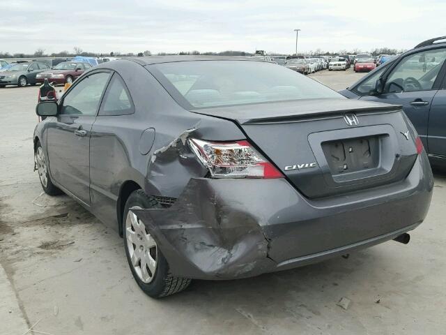 2HGFG1B66BH503349 - 2011 HONDA CIVIC LX CHARCOAL photo 3