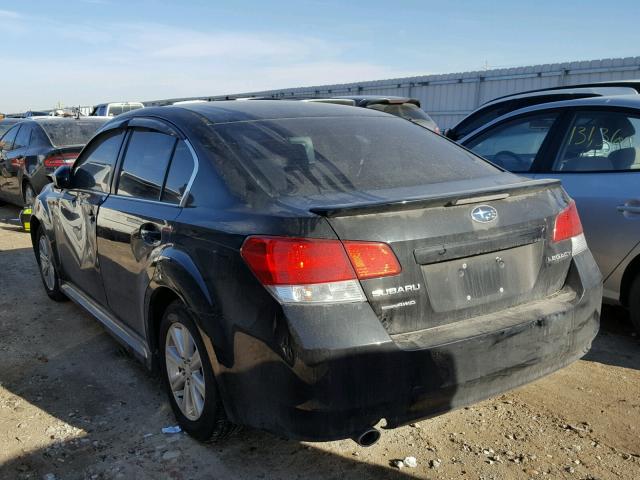 4S3BMCC62B3253322 - 2011 SUBARU LEGACY 2.5 BLACK photo 3