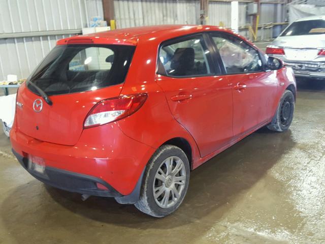 JM1DE1HY0B0128941 - 2011 MAZDA MAZDA2 RED photo 4