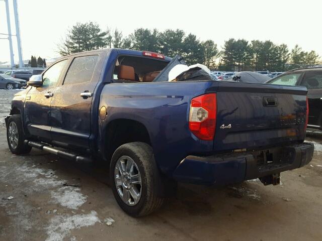 5TFAY5F15EX400726 - 2014 TOYOTA TUNDRA CRE BLUE photo 3