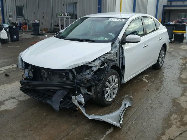 3N1AB7AP6GY216795 - 2016 NISSAN SENTRA S WHITE photo 2