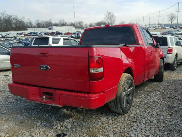 1FTRF12208KE06922 - 2008 FORD F150 RED photo 4