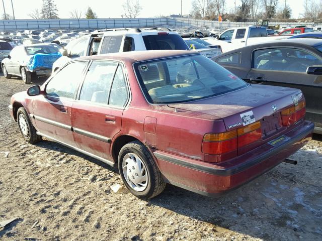 JHMCB7651MC013006 - 1991 HONDA ACCORD LX BURGUNDY photo 3