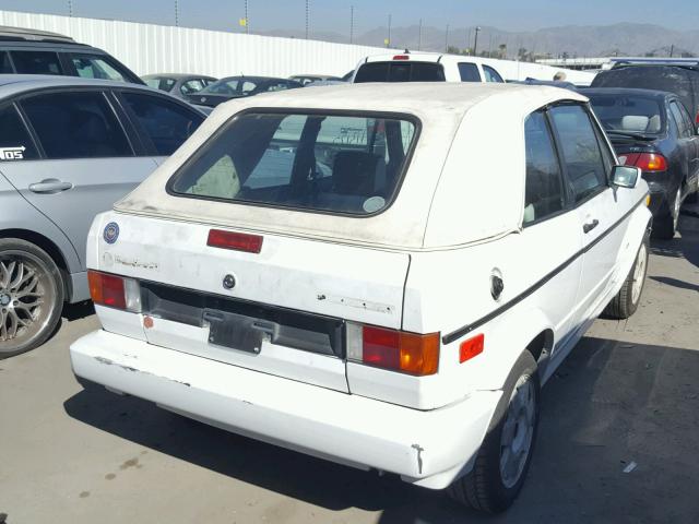 WVWCB5151LK008499 - 1990 VOLKSWAGEN CABRIOLET WHITE photo 4