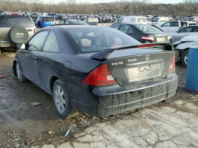 1HGEM21953L000972 - 2003 HONDA CIVIC EX შავი ფოტო 3