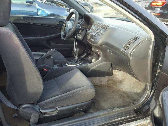 1HGEM21953L000972 - 2003 HONDA CIVIC EX შავი ფოტო 5