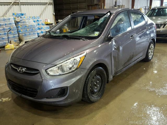 KMHCT4AE0FU808531 - 2015 HYUNDAI ACCENT GLS GRAY photo 2