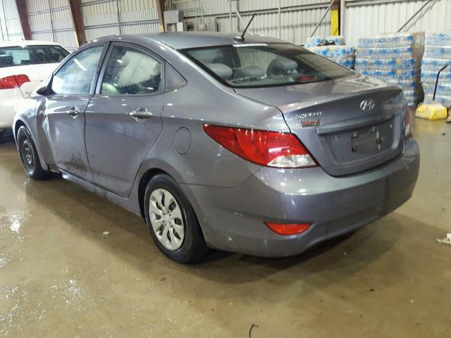 KMHCT4AE0FU808531 - 2015 HYUNDAI ACCENT GLS GRAY photo 3