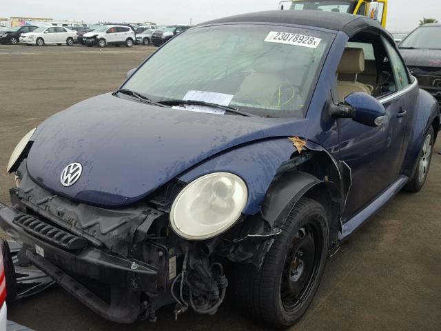 3VWRF31Y16M307580 - 2006 VOLKSWAGEN NEW BEETLE BLUE photo 2