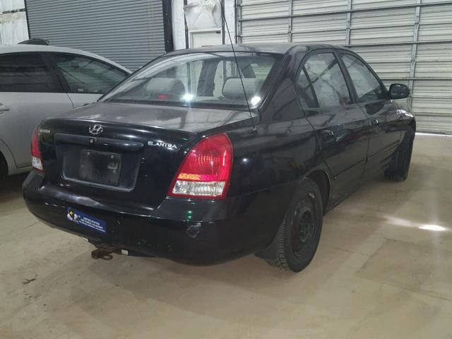 KMHDN45D83U592326 - 2003 HYUNDAI ELANTRA GL BLACK photo 4