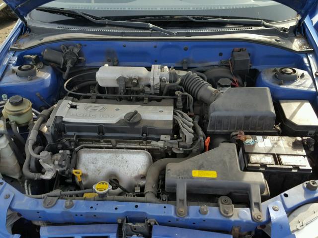 KMHCG45C72U295527 - 2002 HYUNDAI ACCENT GL BLUE photo 7