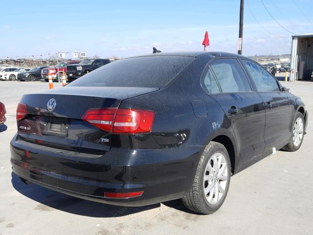 3VWD17AJ6FM352274 - 2015 VOLKSWAGEN JETTA SE BLACK photo 4